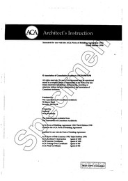 Architect's instruction. Intended for use with the ACA Form of building agreement 1982. 3rd edition 1998