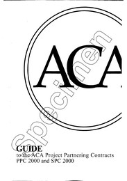 Guide to the ACA Project partnering contracts PPC 2000 and SPC 2000