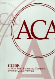 Guide to ACA term partnering contracts TPC2005 and STPC2005