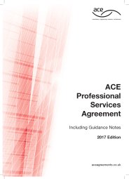 ACE Professional Services Agreement. Including guidance notes. 2017 edition.