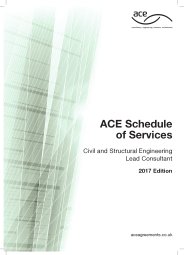 ACE Schedule of services. Civil and structural engineering. Lead consultant. 2017 edition