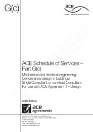 Schedule of services to be undertaken by a single consultant or non-lead consultant. Mechanical and electrical engineering (performance design in buildings) (Includes amendment sheet dated: May 2015) (Withdrawn)