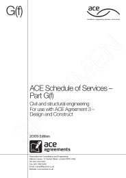 Schedule of services for a consultant appointed by design and construct contractor. Civil and structural engineering (Includes amendment sheet dated: May 2015) (Withdrawn)