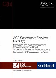 Schedule of services - Part G(b): Mechanical and electrical engineering (detailed design in buildings) - Single consultant or non-lead consultant (Includes amendment sheet dated: May 2015) (Withdrawn)