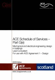 Schedule of services - Part G(e): Mechanical and electrical engineering design in buildings - Lead consultant (Withdrawn)