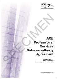Professional services sub-consultancy agreement. 2017 edition (Incorporating January 2017 amendments)