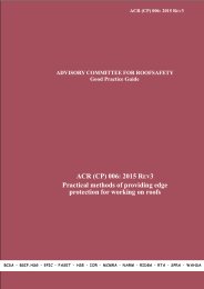 ACR [CP] 006:2015 Practical methods of providing edge protection for working on roofs (purple book). Rev3