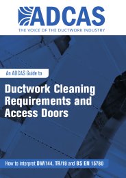 Ductwork cleaning requirements and access doors. How to interpret DW/144, TR/19 and BS EN 15780