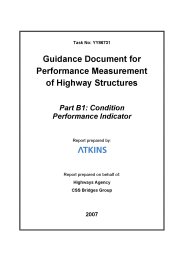 Guidance document for performance measurement of highway structures. Part B1: Condition performance indicator