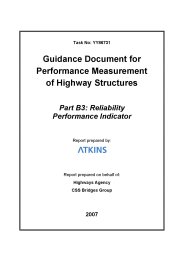Guidance document for performance measurement of highway structures. Part B3: Reliability performance indicator