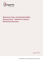 Business case and sustainability assessment - Heathrow north west runway