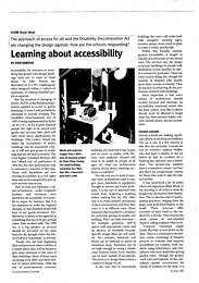 Learning about accessibility. AJ 26.06.97