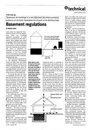 Basement regulations. AJ 31.07.97 + 07.08.97