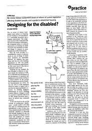 Designing for the disabled. AJ 18.12.97