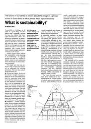 What is sustainability. AJ 05.02.98