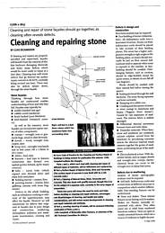 Cleaning and repairing stone. AJ 21.05.98
