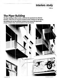 Piper Building. AJ 24.9.98