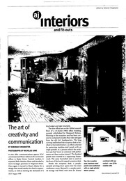 Art of creativity and communication. AJ 20/27.08.98