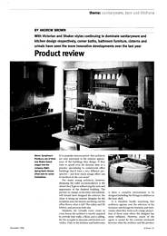 Sanitaryware, taps and kitchens. AJ Focus 12.98