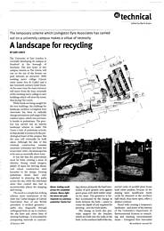 Landscape for recycling. AJ 28.01.99