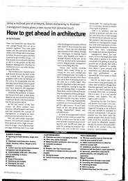 How to get ahead in architecture. AJ 11.02.99