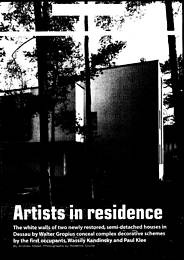 Artists in residence. AJ 13.04.2000