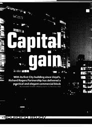 Capital gain. Daiwa Europe headquarters. AJ 13.01.2000