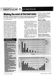 Making the most of thermal mass. AJ 21.10.99