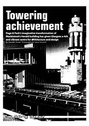 Towering achievement. Centre for Architecture and Design, Glasgow. AJ 12/19.08.1999