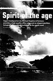 Spirit of the Age. Saga headquarters, Folkestone. AJ 08.07.1999