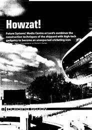 Howzat! NatWest Media Centre, Lord's. AJ 29.04.1999