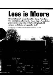 Less is Moore. Sculpture gallery, Henry Moore Foundation. AJ 15.04.1999