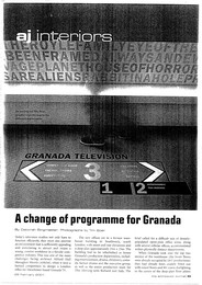 A change of programme for Granada. AJ 22.02.2001