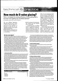 How much do U-value glazing? AJ 17.01.2002