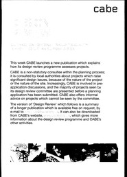 Design review. Guidance on how CABE evaluates quality in architecture and urban design. AJ 14.03.2002