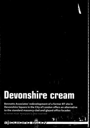 Devonshire cream. Redevelopment of a former BT site in the City of London. AJ 28.03.2002