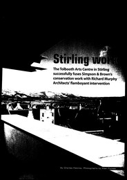 Stirling work. Tolbooth Arts Centre in Stirling. AJ 04.04.2002