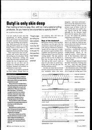 Butyl is only skin deep. Options for waterproofing flat roofs. AJ 05.07.2001