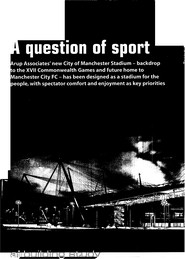 Question of sport. Arup Associates' City of Manchester Stadium. AJ 16.05.2002