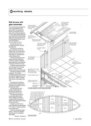 Roof terraces with glass balustrades. AJ 01.07.04