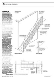 Staircase of folded steel plate. AJ 22.7.04