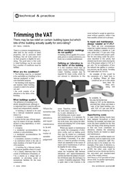 Trimming the VAT. AJ 03.06.2004