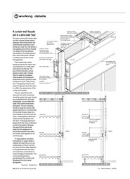 Curtain wall facade set in a zinc-clad box. AJ 11.11.2004