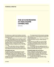 The UK is increasing ICT healthcare capabilities. AJ 18.05.2006