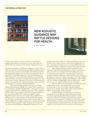 New acoustic guidance may rattle designs for health. AJ 01.02.2007