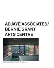 Adjaye Associates/Bernie Grant arts centre. AJ 11.10.2007