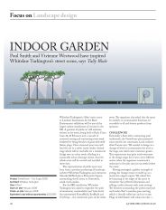 Focus on landscape design. Indoor garden. AJ Specification 02.2008