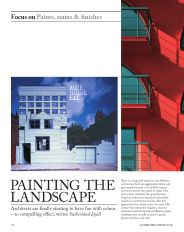 Focus on paints, stains and finishes. Painting the landscape. AJ Specification 07.2008