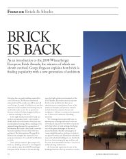 Focus on bricks and blocks. Brick is back. AJ Specification 09.2008