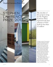 Stephen Lawrence Prize 2012. AJ 04.10.2012
